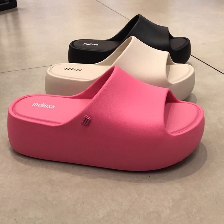 2026 Summer New Melissa Style Women's Thick-Soled Height-Increasing Slide Sandals Casual Fashion Outdoor Loafers