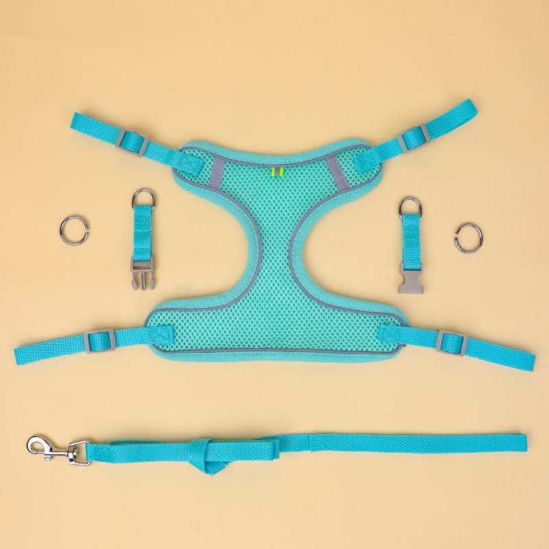 Nueva correa de pecho para mascotas chaleco correa de perro transpirable cuerda de perro reflectante correa de perro suministros para mascotas