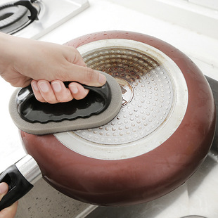 With handle Emery sponge wiping magic scrubbing pot bowl cleaning decontamination washing pot bottom black scale derusting brush pot artifact