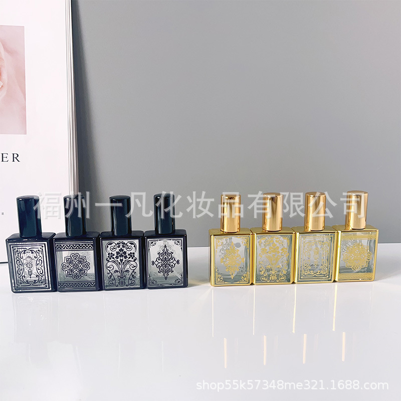 UV雕刻香水分装瓶喷雾空瓶子便携旅行小容量玻璃瓶15毫升小样替换