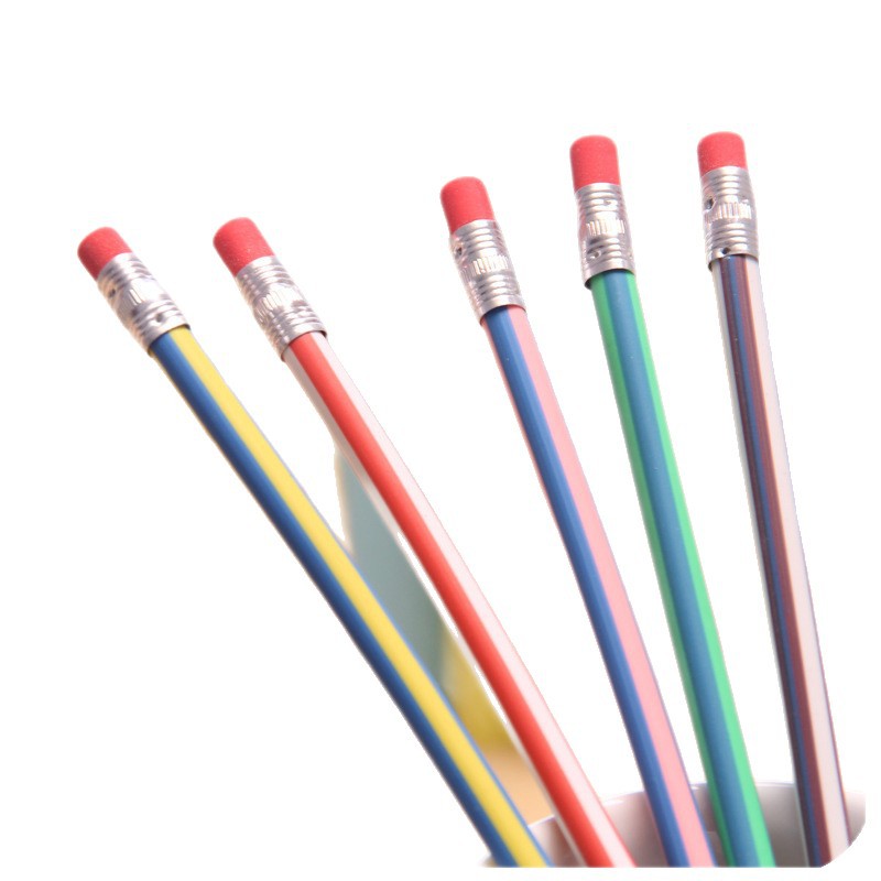 Dibujos animados libremente deformable lápiz suave plegable constantemente doblando lápiz de color estudiante de papelería de aprendizaje niños Premio