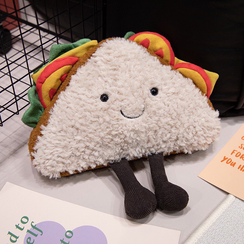 Peluche a forma di coniglietto hamburger, simpatico design a torta, cuscino per dormire, bambola per bambine, morbido peluche, unisex, età > 6 anni_voghion.com