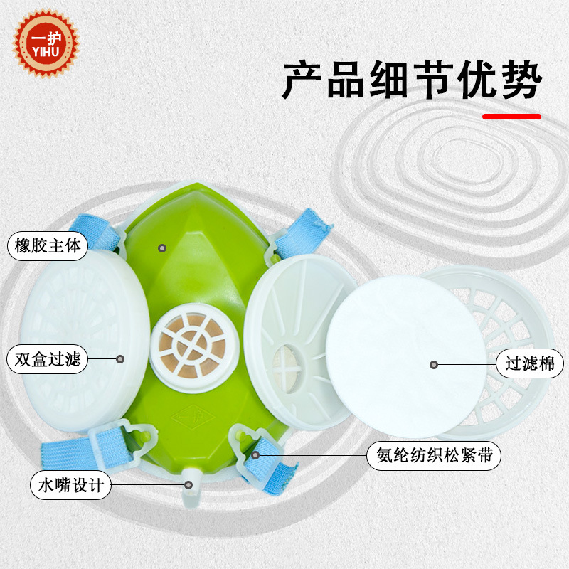 Una protección 301A polir polvo cubierta partículas a prueba de polvo boca y nariz mina de carbón cemento tierra cal industrial esponja máscara de decoración