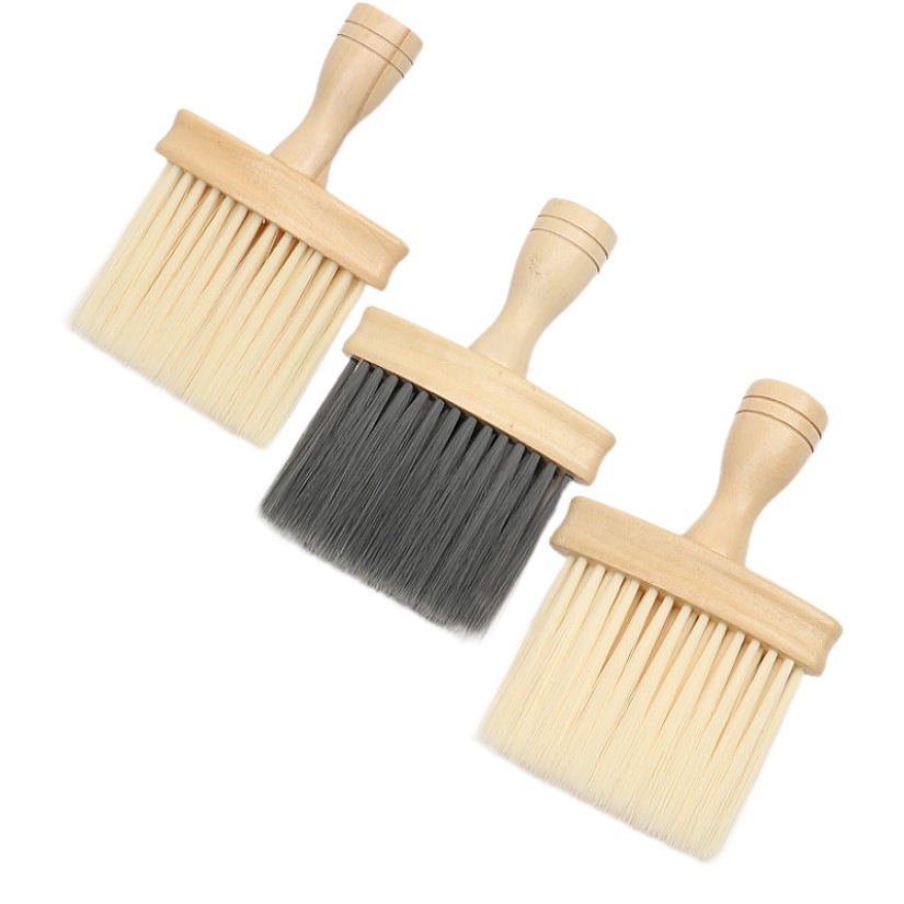 Cepillo de limpieza interior del coche mango de madera aire acondicionado cepillo de salida de aire alargado piel suave cepillo de limpieza interior del coche