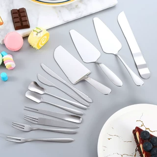 生日蛋糕刀叉套装不锈钢 西点甜品蛋糕勺子月饼刀叉可印制LOGO