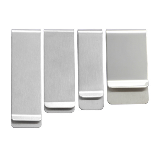 Cross-border hot selling mirror stainless steel suit tie clip jewelry accessories DIY creative bill bookmark money clip