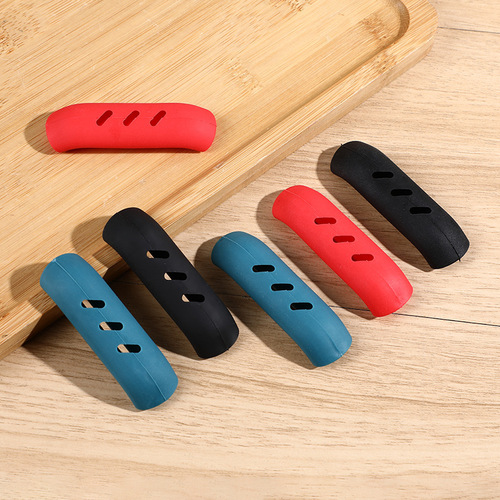 Modern simple colorful silicone insulated pot handle cover, anti-scalding and anti-slip pot handle cover, wear-resistant pot handle protective cover