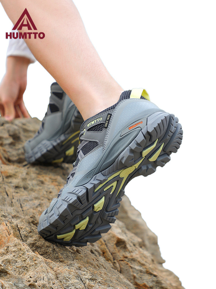 Zapatos de hombre Hantu, zapatos de red, zapatos casuales transpirables de verano, zapatos de senderismo de amortiguación antideslizantes y resistentes al desgaste para hombres, zapatos deportivos