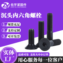 现货高强度沉头内六角螺丝梅花孔平头内六角黑色内六角沉头螺丝