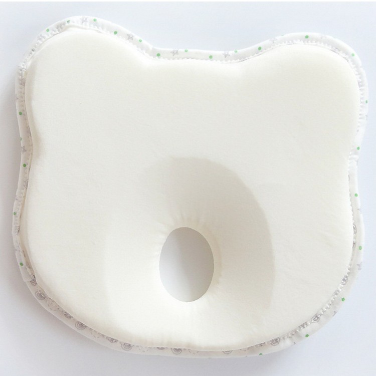 Almohada para bebés y niños, estilo oso manzana, almohada anti-pliegues para la cabeza, almohada infantil con forma de oso, protección para el cuello, anti-deformación de la cabeza.