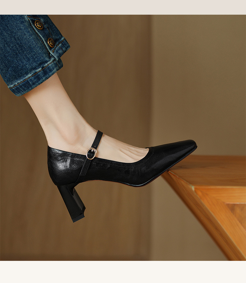 CHIKO Scarlette Square Toe Chunky Heels Mary Jane Shoes