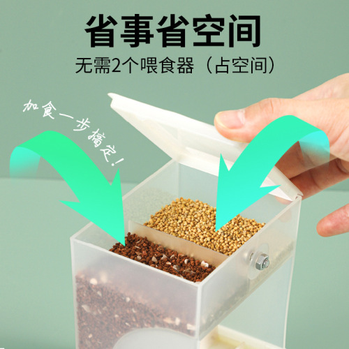 Tiger peony parrot automatic feeder feeder bird food box trough bird feeder food bowl anti-spill and anti-splash wholesale