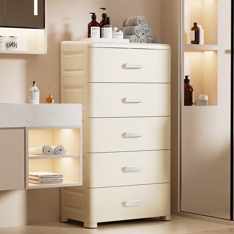 加大厚收纳柜抽屉式客厅零食柜子储物柜卧室塑料床头柜厨房置物柜