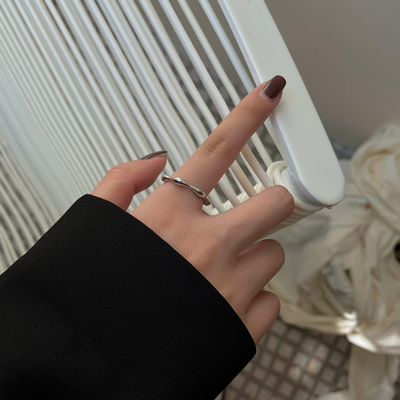 2021 new geometric irregular ring fashion Korean open ringpicture5