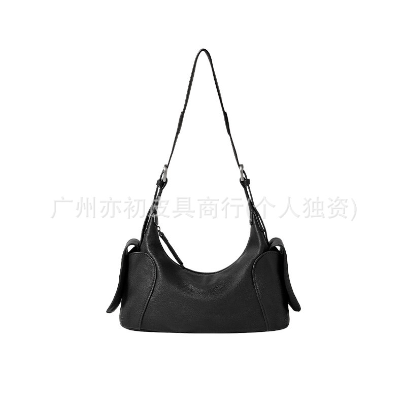 Qiu Zhen Xiaoyao Toast Bag Vegetable-Tanned Sheepskin Leather Casual Retro Shoulder Crossbody Bag For Women Large Capacity Commuter Bag - Thumbnail 5