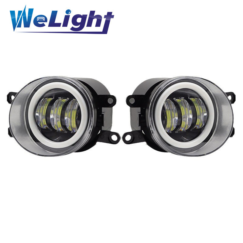 Lente de condensador para faro antiniebla delantero LED bicolor blanco y amarillo de 3.5 pulgadas y 30w con apertura angular, compatible con Toyota Camry
