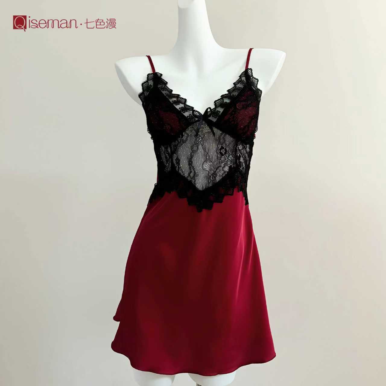 빨간색 (짧은 슬립)