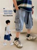 Boys 2021 Spring new pattern children work clothes Jeans handsome Versatile kindergarten baby trousers