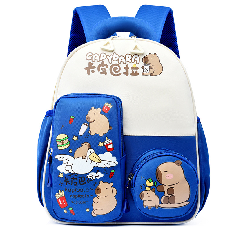 Mochila infantil Capibara caricatura niños mochila de jardín de infantes transpirable niñas mochila preescolar