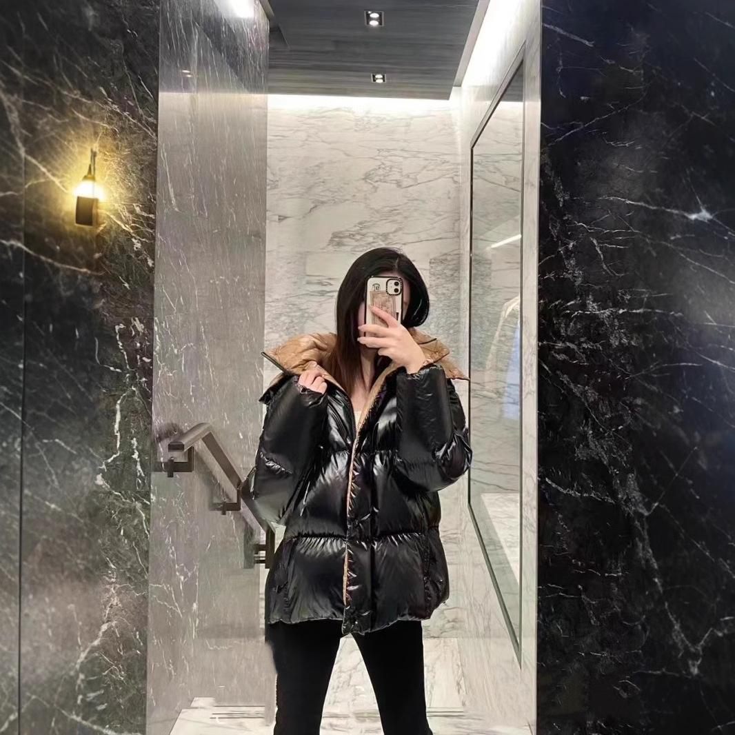 Ceiling Version in stock M Black Gold Bread Down Jacket Fashionable All-match Down Jacket for Men and Women