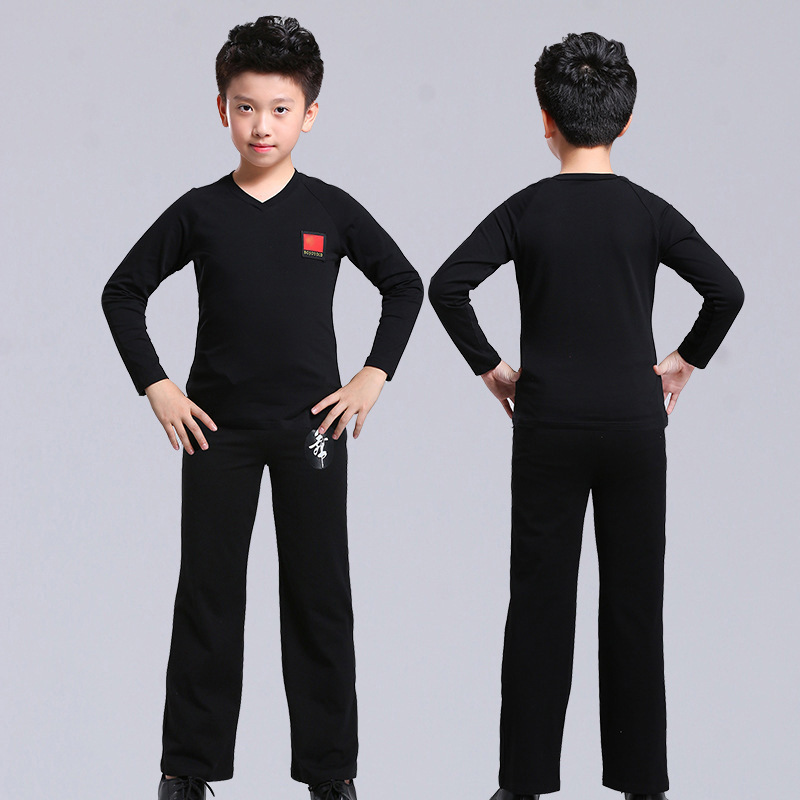 924 long sleeve black + Dance word trousers Black