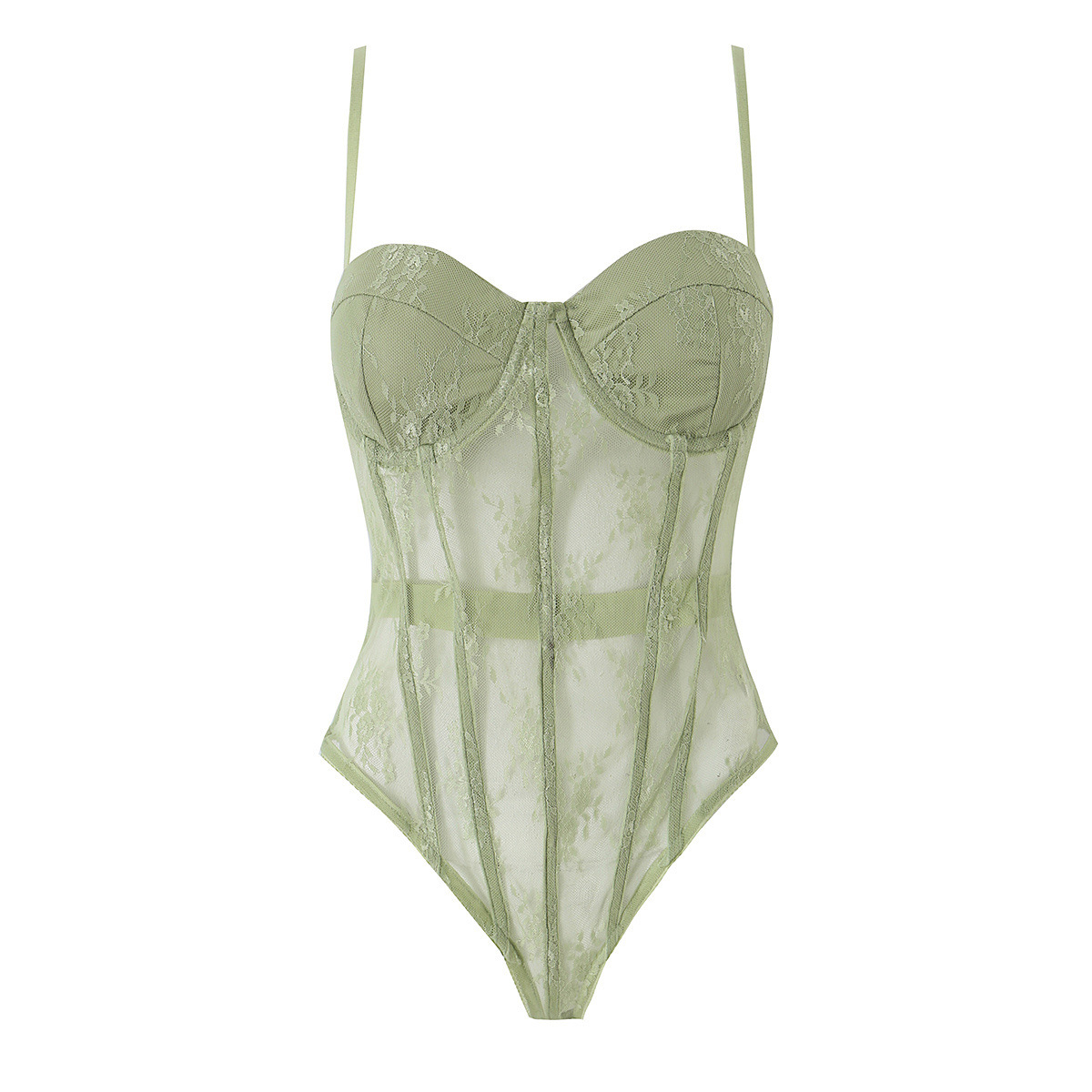 2026 Summer New Cross-Border Women's Clothing: French Sexy Hot Girl All-Lace Camisole Bodysuit with Straps
