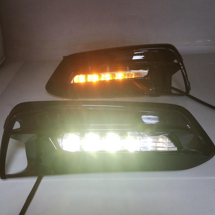 Adecuado para Honda Accord lámpara de niebla delantera lámpara de circulación diurna 18-19 acuerdo de alta equipada lámpara de marcha diurna lámpara de niebla delantera lámpara de parachoques