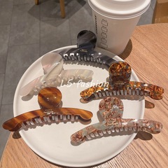 優雅な大衆気質の髪は大きいサイズのサメのクリップの頭飾りの高級感のネットの赤い酢酸の髪をつかんで女性の後頭部を挟みます。
