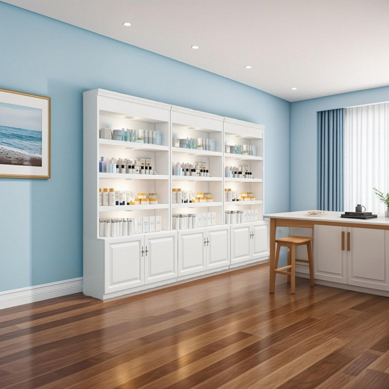 欧式化妆品展示柜落地商用美甲店理发店院货柜产品陈列柜美容其他