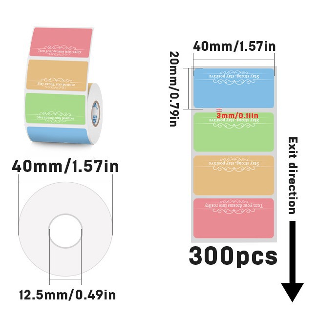 감열성 합성지 40*20-300 영감을 주는