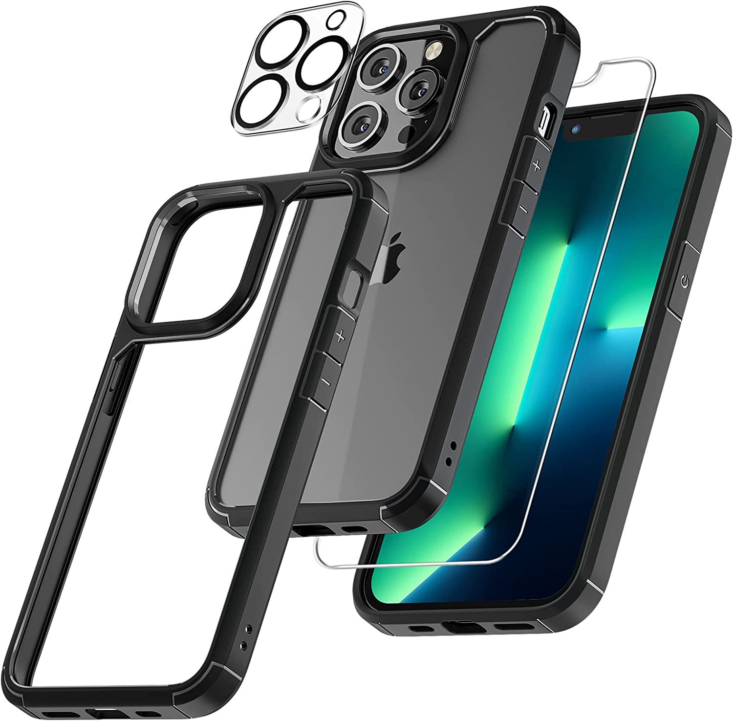 Juego de carcasa para teléfono móvil iPhone16 Apple 16 película templada película para lentes Amazon Tauri para 16promax