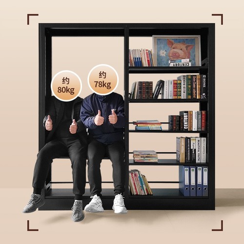 Steel bookshelf bookshelf floor-standing information rack file rack household storage rack bookstore reading room library home