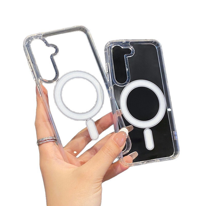 SAM Samsung Z Flip7 磁気電話ケース MagSafe 折りたたみ透明 Z Fold5 落下防止保護カバーに適しています。|undefined