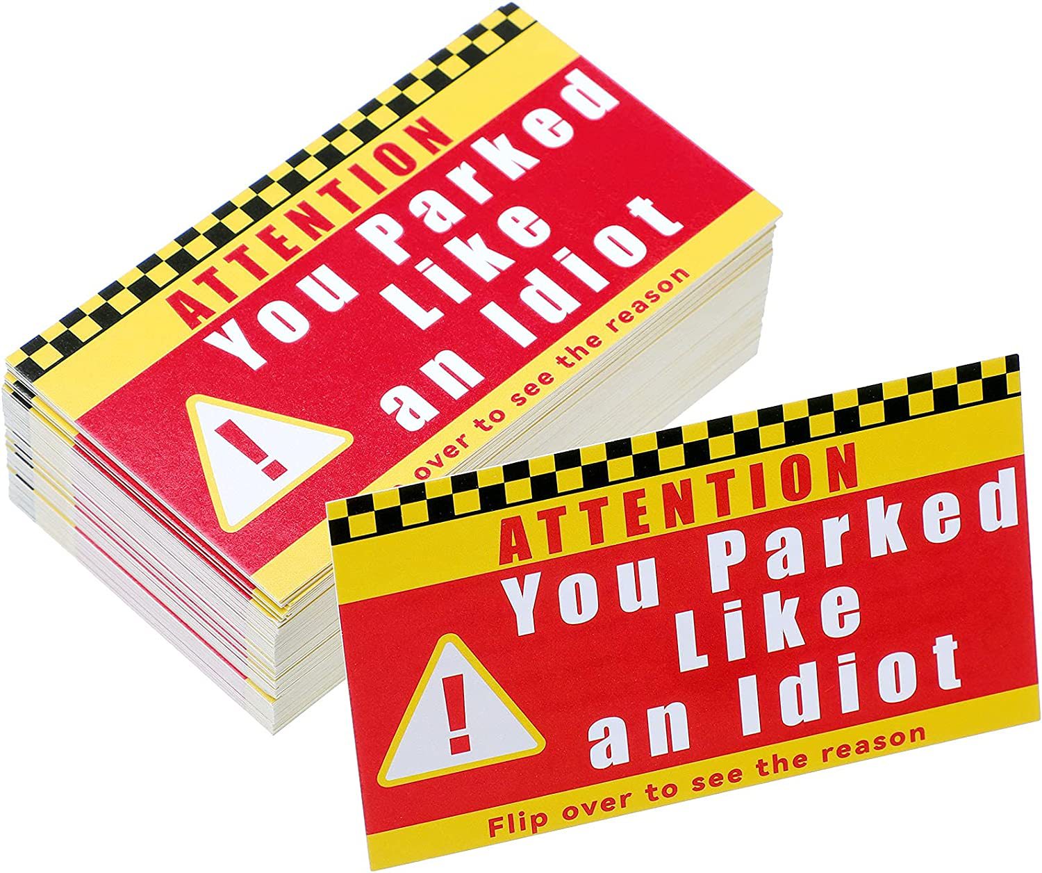 亚马逊热销彩色图文禁止停车卡纸卡违规标牌记录卡警告标志恶作剧