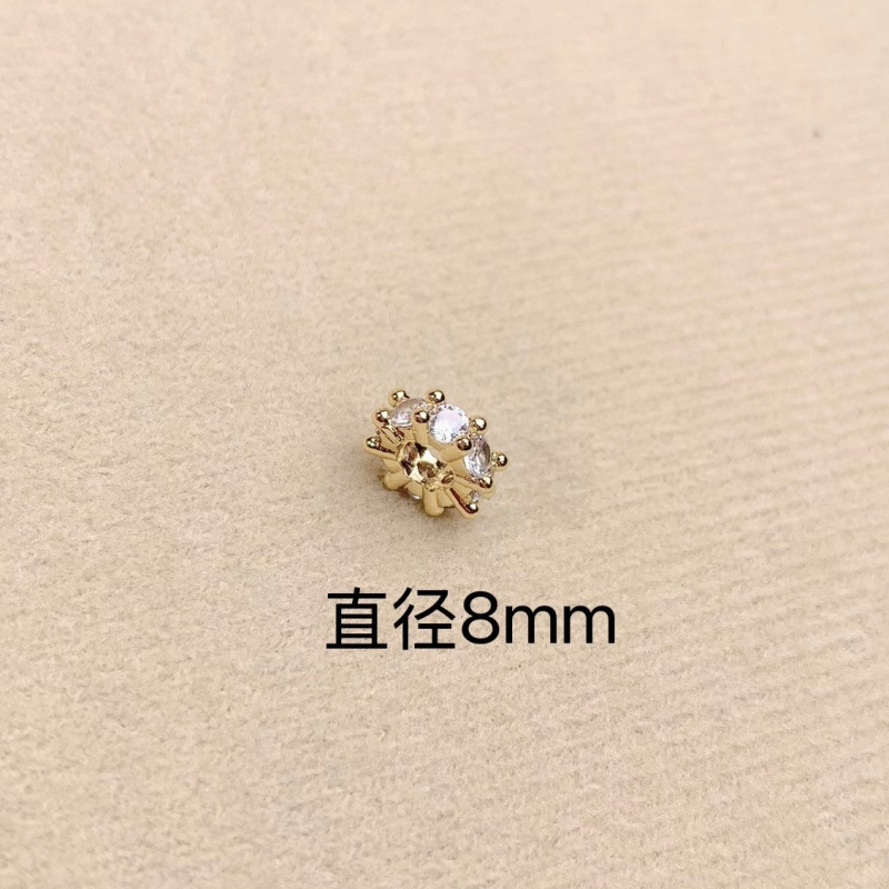 B35 골드 다이아몬드 스페이서 2개