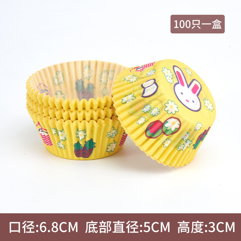 Hot sale pastel de papel a prueba de aceite 100 paquetes de postre de alto rendimiento pastel de nieve niang base de papel de horneado tazas