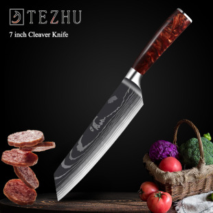 Red resin kitchen knife Western chef knife Sande knife kitchen knife Yangjiang forging knife slicing knife cutting knife chef knife