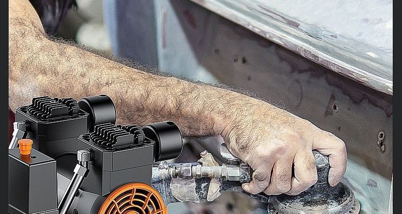 Small 220v air compressor, oil-free, silent, high-pressure air pump for woodworking and painting, wholesale