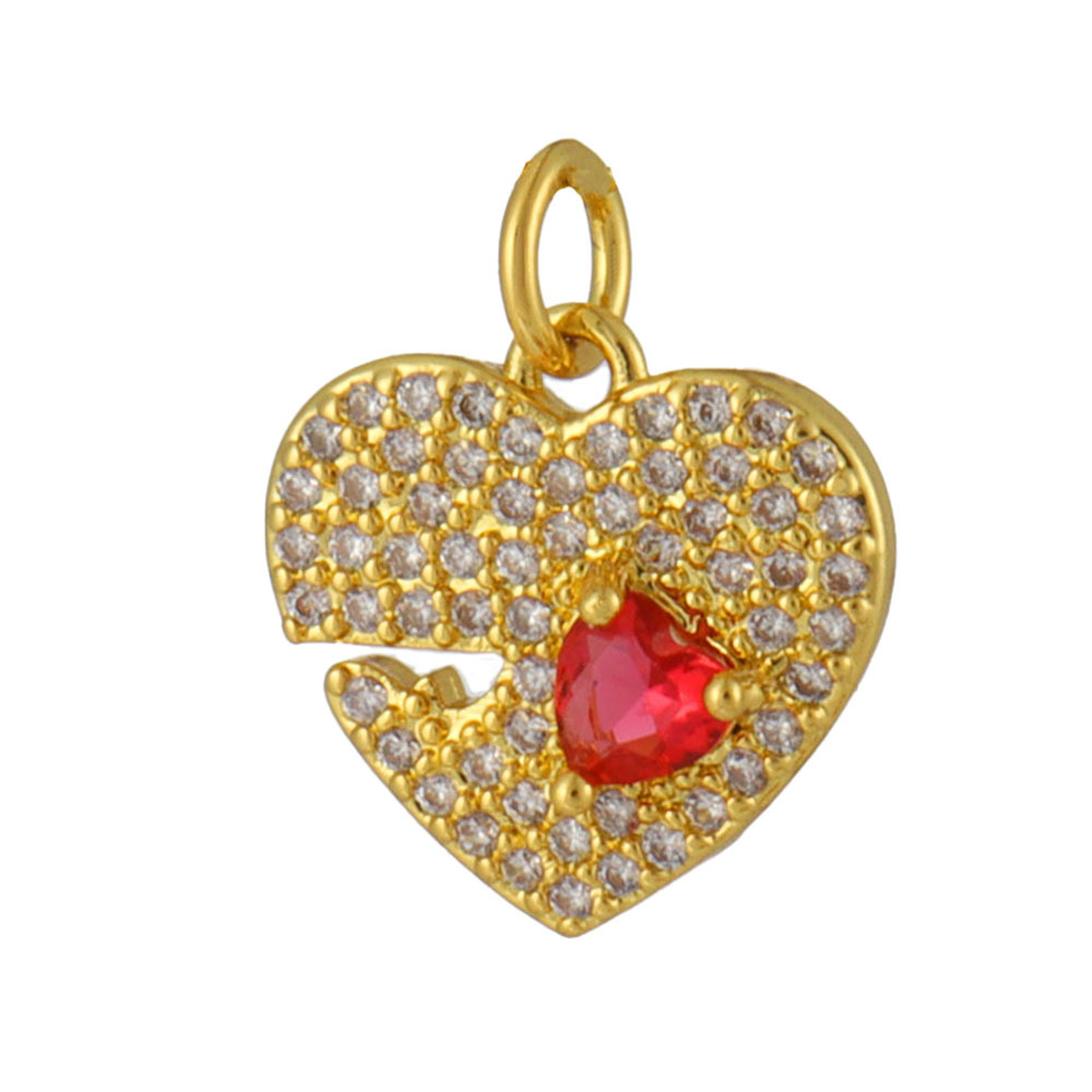 2g Weight Pendant Jewelry Making Type 14*16MM Jewelry Making Size Zircon Inlay Material DIY Jewelry Accessories Classification 1 Piece Quantity Copper Material Halloween Festival Dinosaur, Heart Shape, Bat Pattern Plating, Inlay Design IG Style Style 1 Piece 14*16MM Copper Zircon Dinosaur Heart Shape Bat Pendant 1