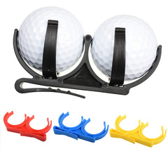 Golf ball holder with rotating and folding design, golf accessories, can hold two balls, ball picker, double ball holder