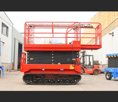 Crawler lift, electric hydraulic lifting platform, high-altitude work climbing vehicle, fully self-propelled crawler lift (Avtomobil fırlanan platformaları) - track-type-model-without-outriggers-deposit-required