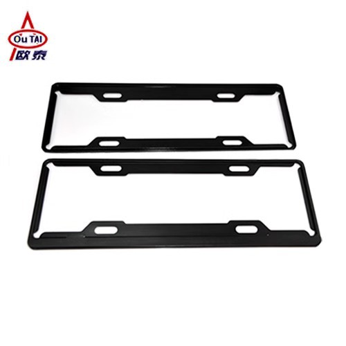 Qìchē – License plate holder/license plate holder plate conversion bracket - new-regulation-license-plate-frame-aluminum-black-front-and-rear-2-pieces