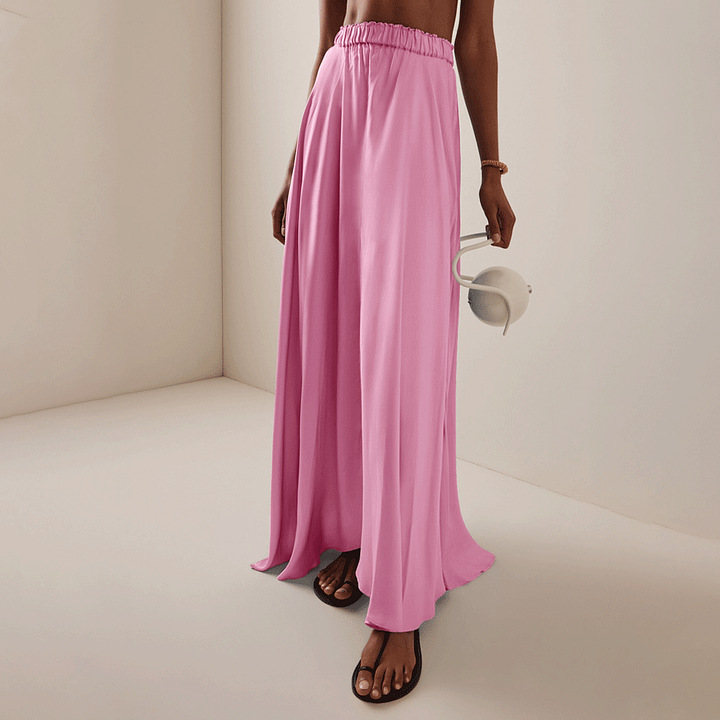 GraceChic GraceChic 2025 European And American Swimwear New Pink Design Ruffled One-Piece Swimsuit Set For Women Cross-Border Hot Item 25364_voghion.com