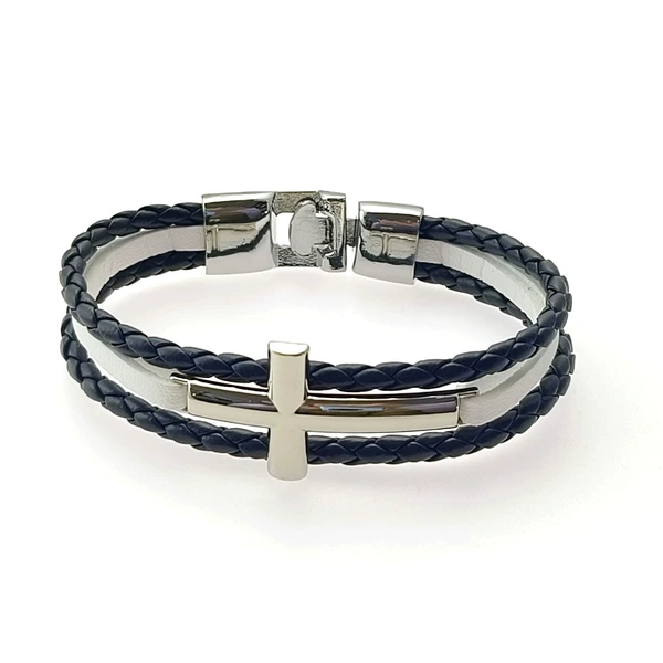 SLD0004 silver buckle + black and white