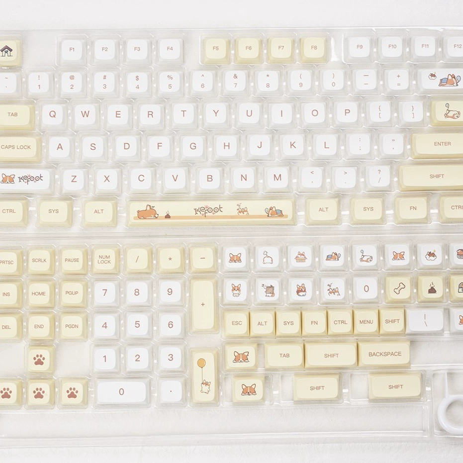 Корги клавиша-каппа XDA высокий PBT материал сублимация 108/104/100/98/87/82/68/64/61