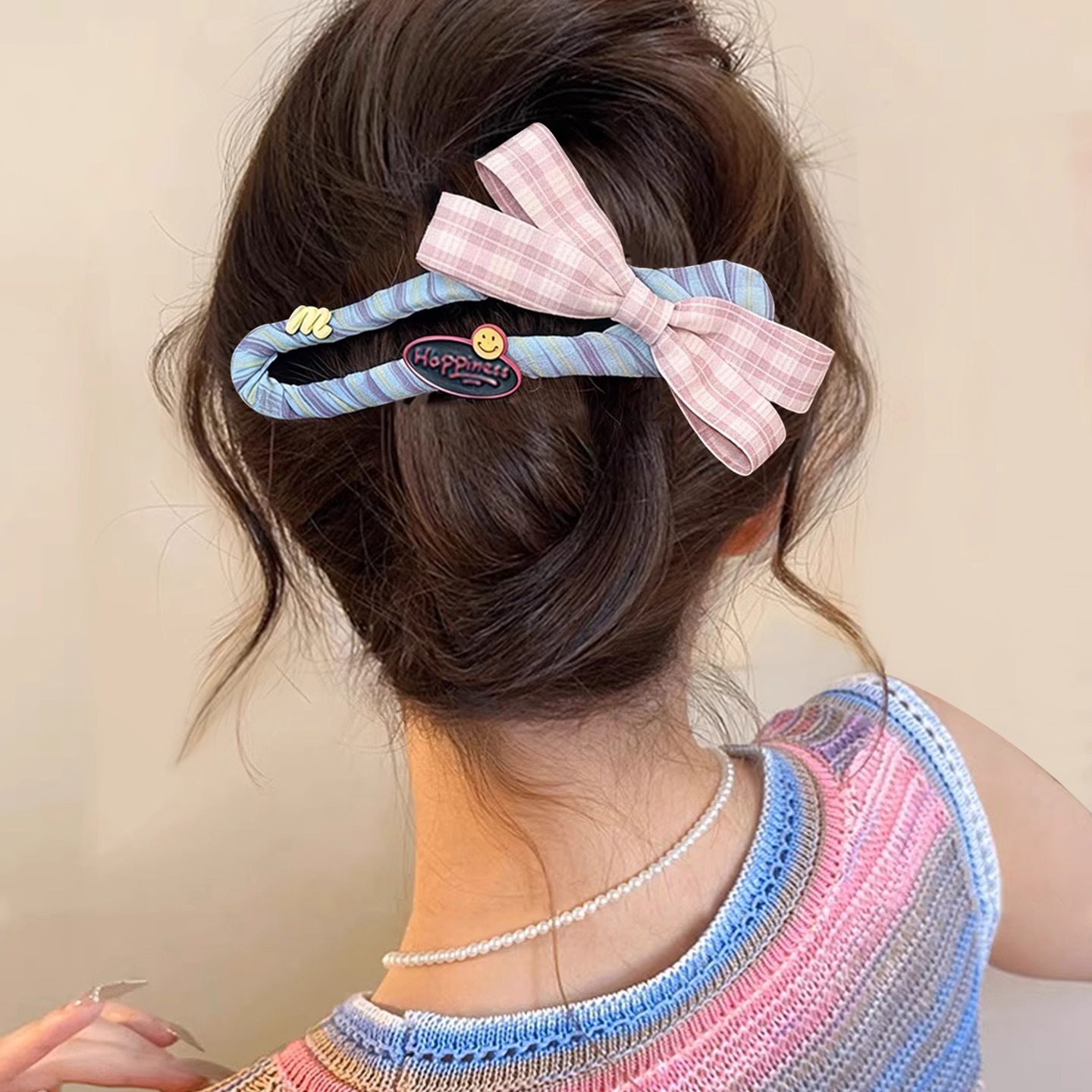 Gran arco clip de cabello de alta sensación clip de boca de pato nuevo clip de captura de cabeza de mujer temperamento clip de tiburón clip de cabello