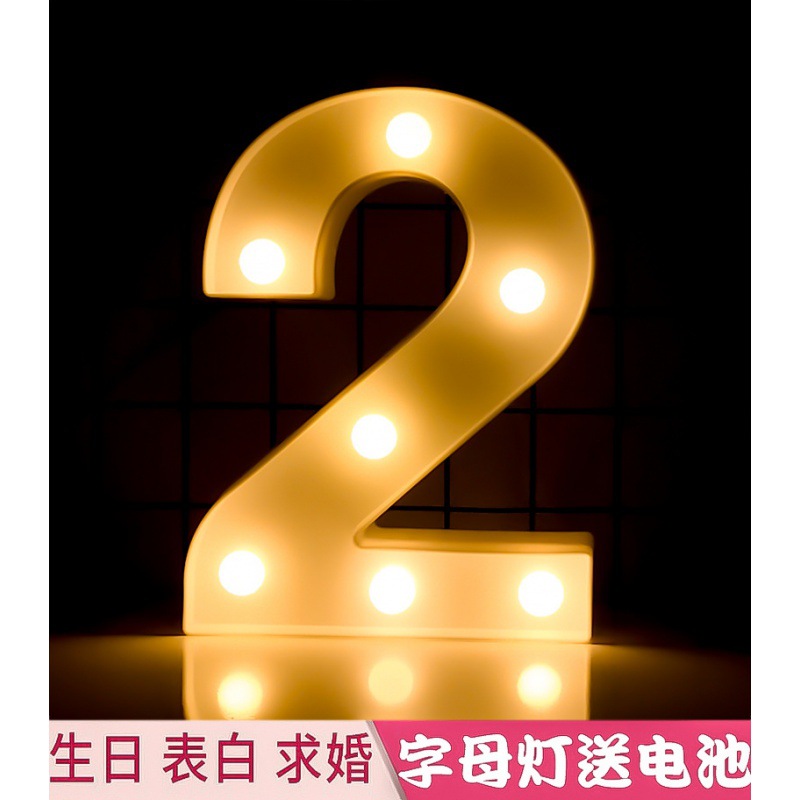 Feliz cumpleaños luz LED inglés Digital Color luz luminosa confesión romántica escena apoyos diseño carta luz al por mayor