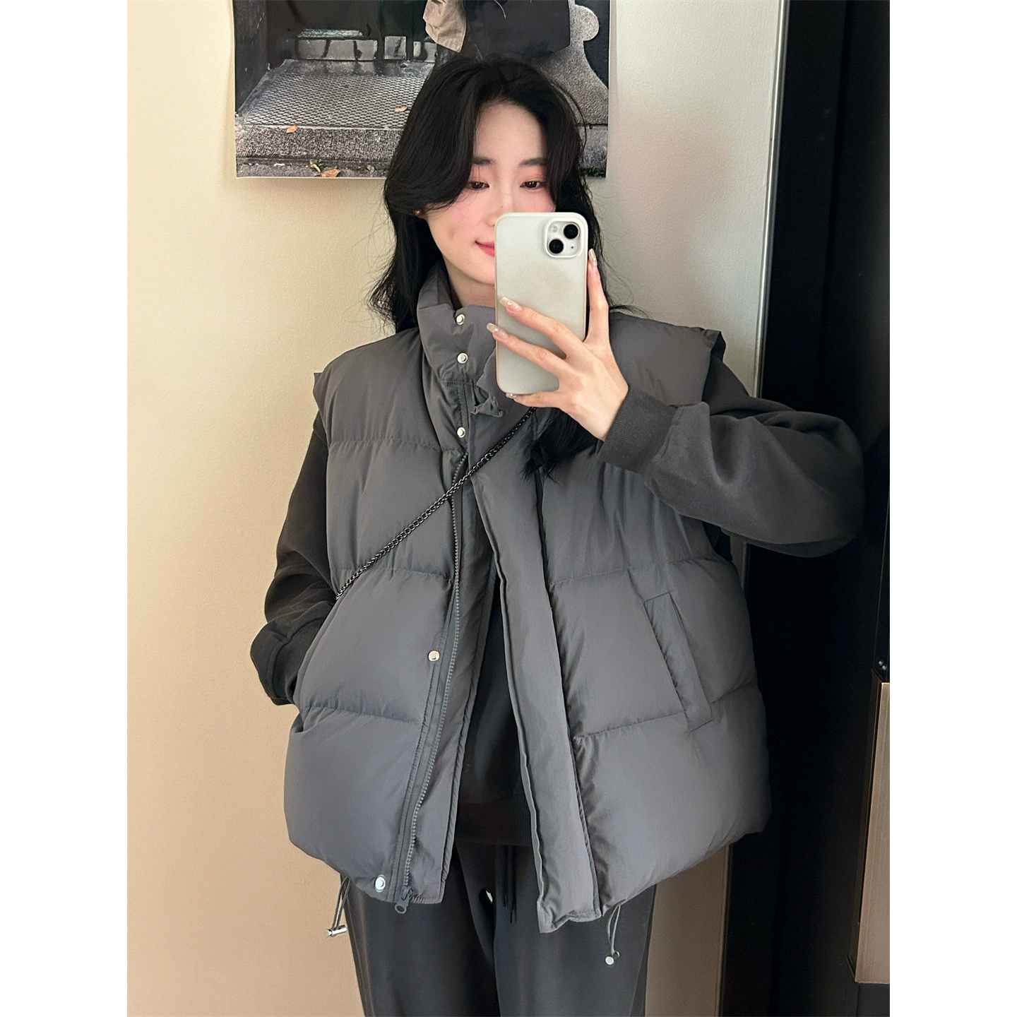 Down jacket, winter vest, Korean style