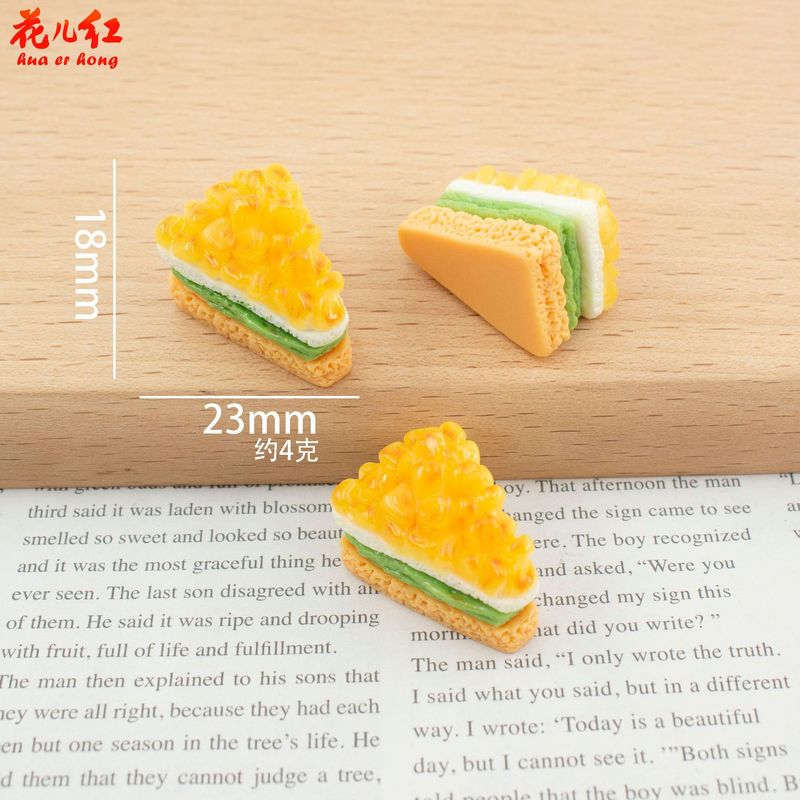 新款仿真玉米酪系列 diy奶油胶树脂配件发饰发夹手机壳挂件冰箱贴|undefined