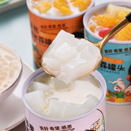 Yogurt Sago Dessert 200g Mixed Fruit Can Full Carton Popular Afternoon Snack